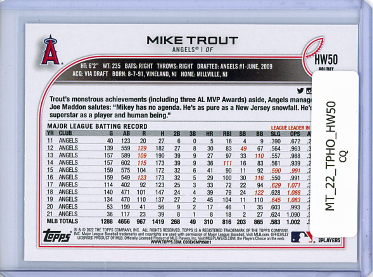 Mike Trout 2022 Topps Holiday #HW50 (CQ)