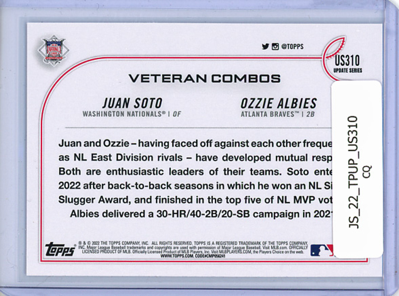 Juan Soto, Ozzie Albies 2022 Topps Update #US310 Veteran Combos (CQ)