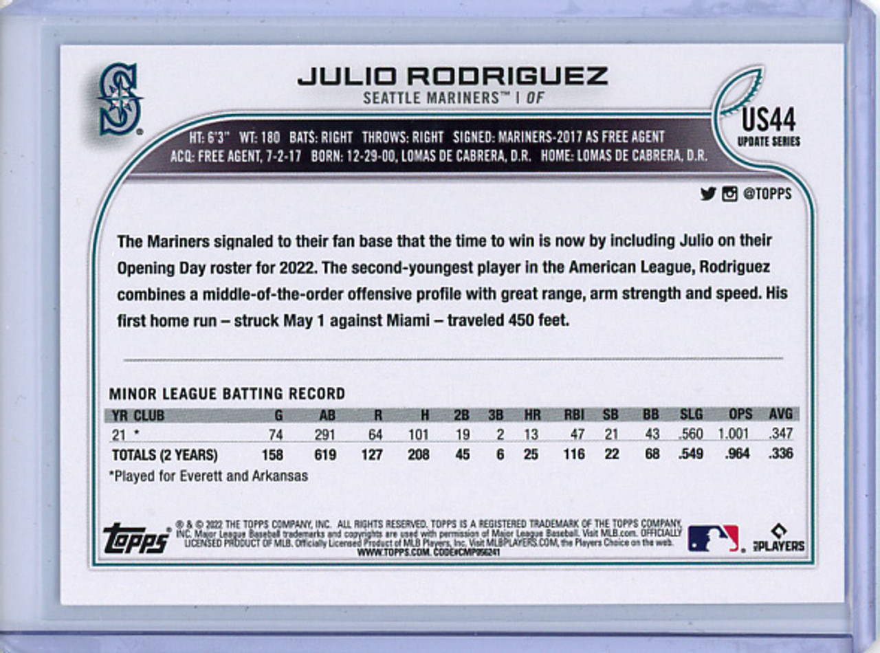 Julio Rodriguez 2022 Topps Update #US44 (2) (CQ)