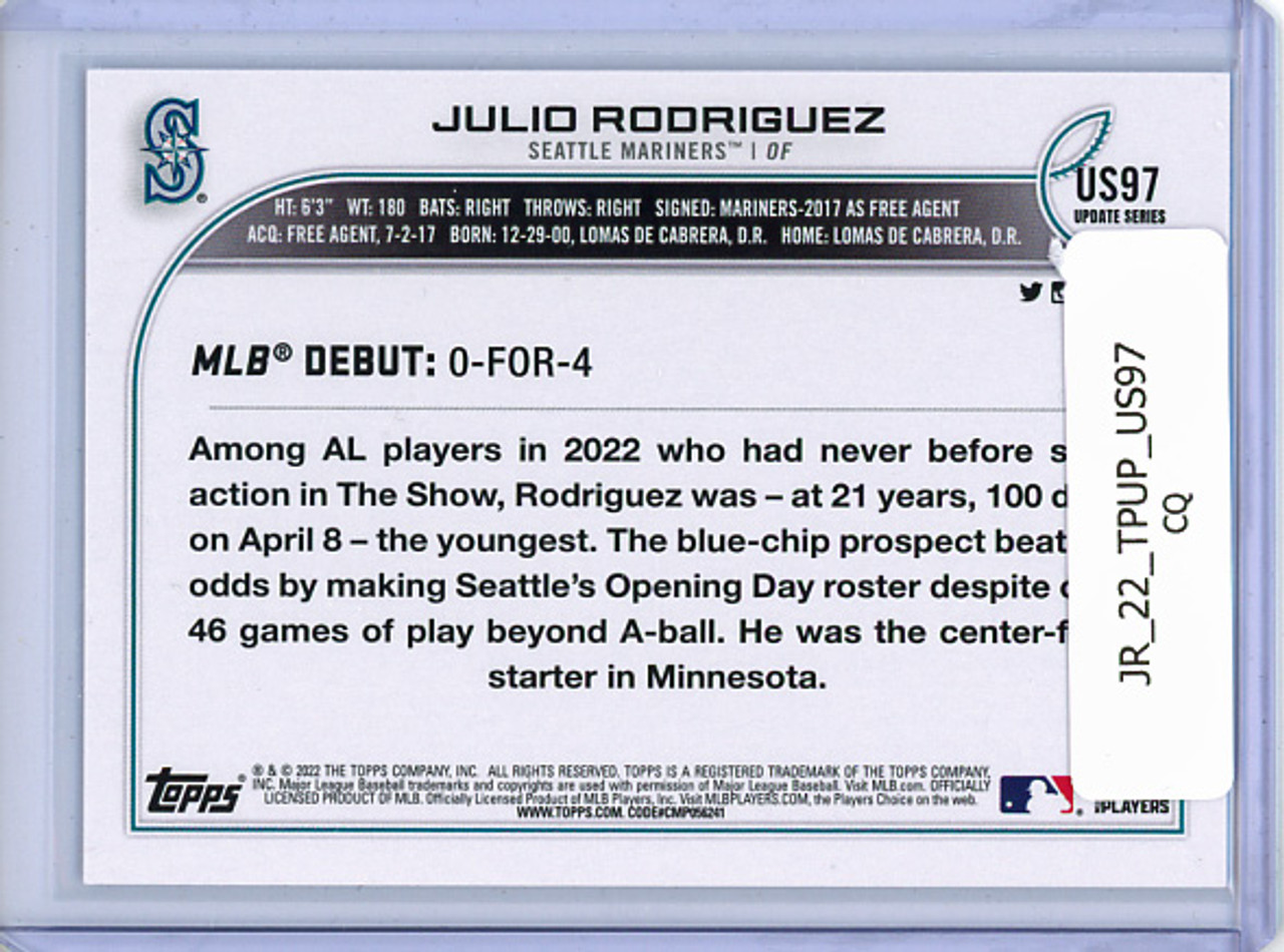 Julio Rodriguez 2022 Topps Update #US97 Rookie Debut (CQ)