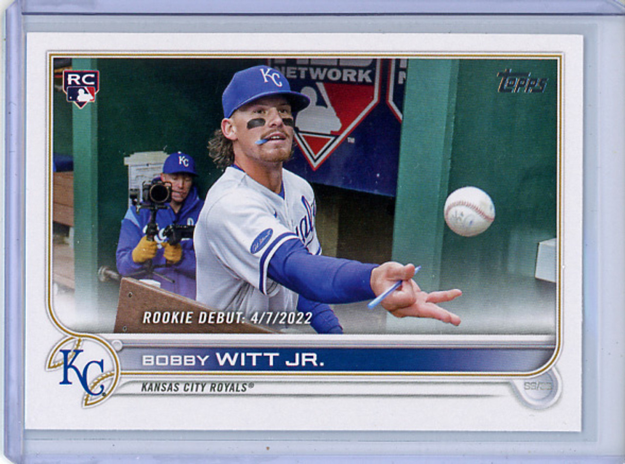 Bobby Witt Jr. 2022 Topps Update #US187 Rookie Debut (CQ)