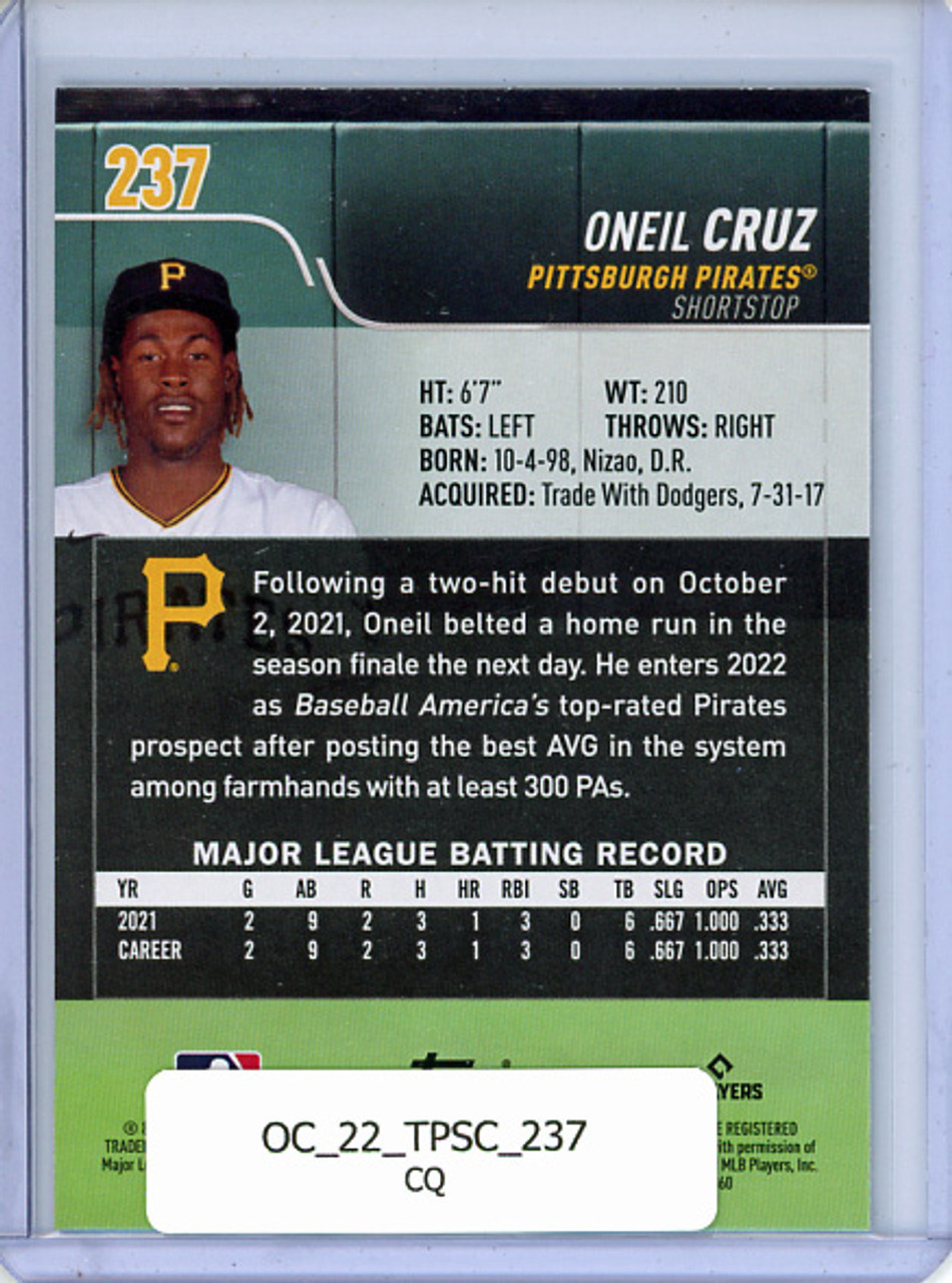 Oneil Cruz 2022 Stadium Club #237 (CQ)