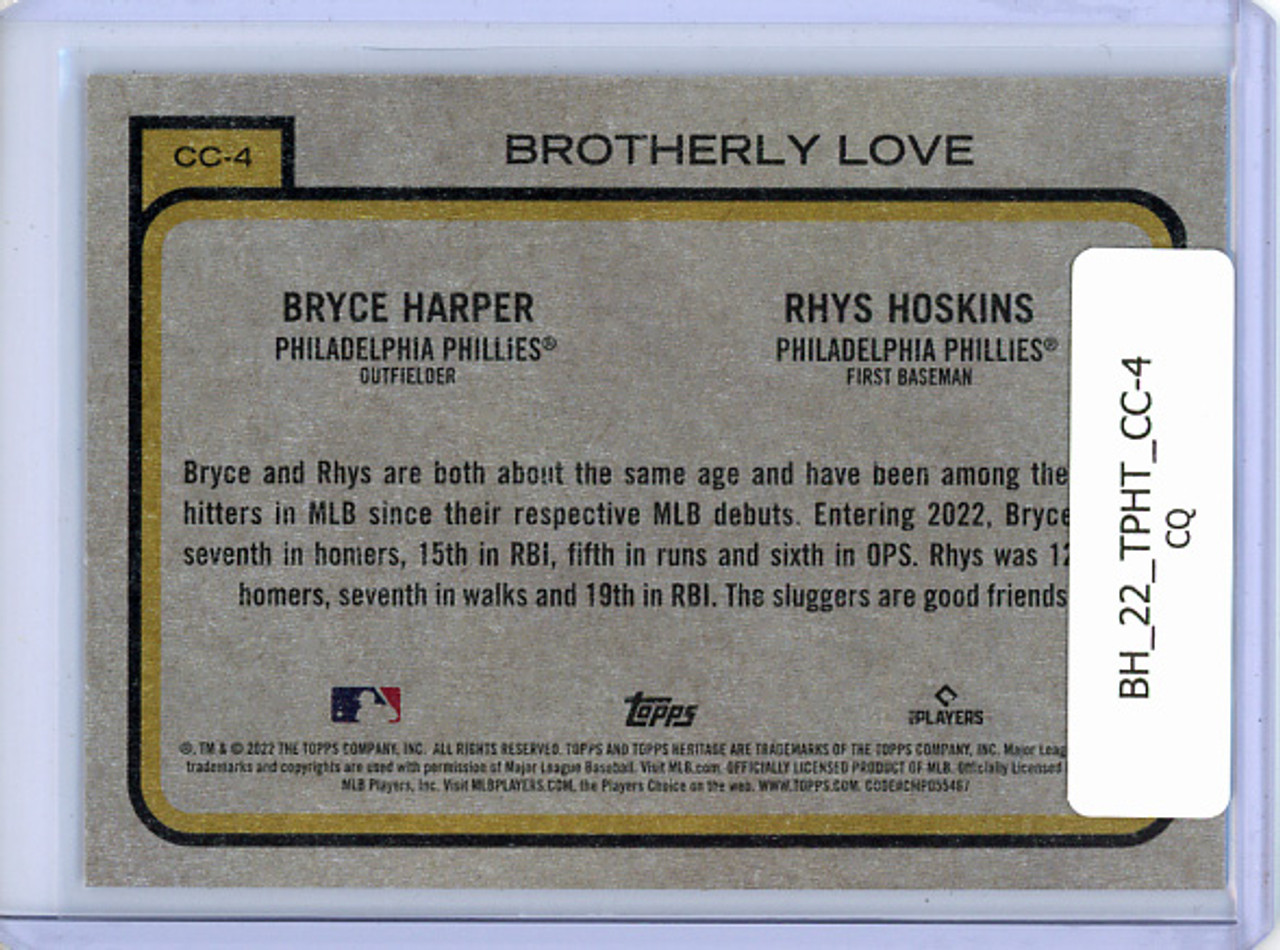 Bryce Harper, Rhys Hoskins 2022 Heritage High Number, Combo Cards #CC-4 (CQ)