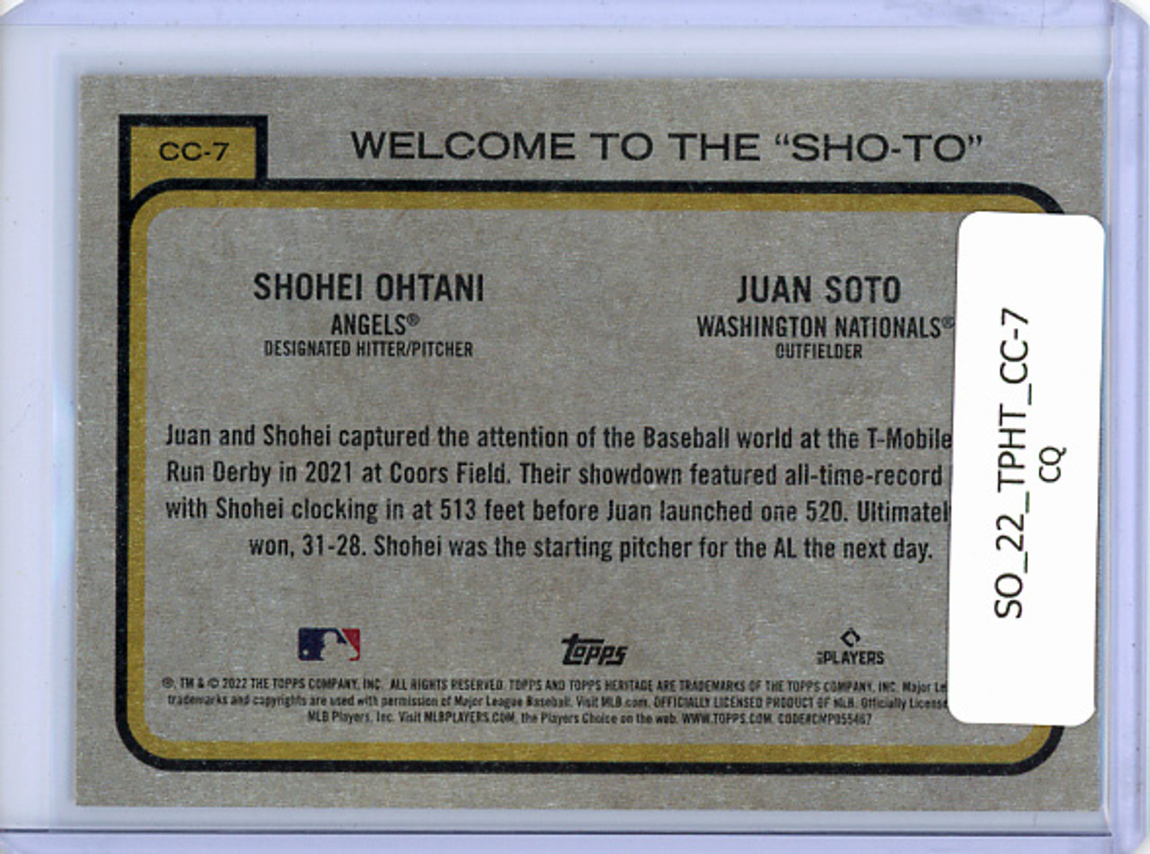 Shohei Ohtani, Juan Soto 2022 Heritage High Number, Combo Cards #CC-7 (CQ)