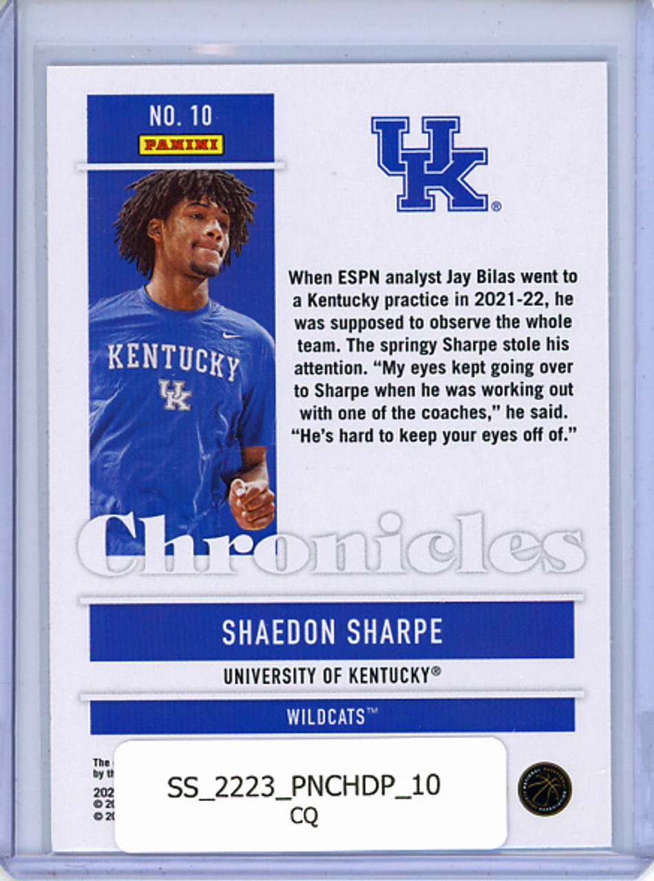 Shaedon Sharpe 2022-23 Chronicles Draft Picks #10 (CQ)