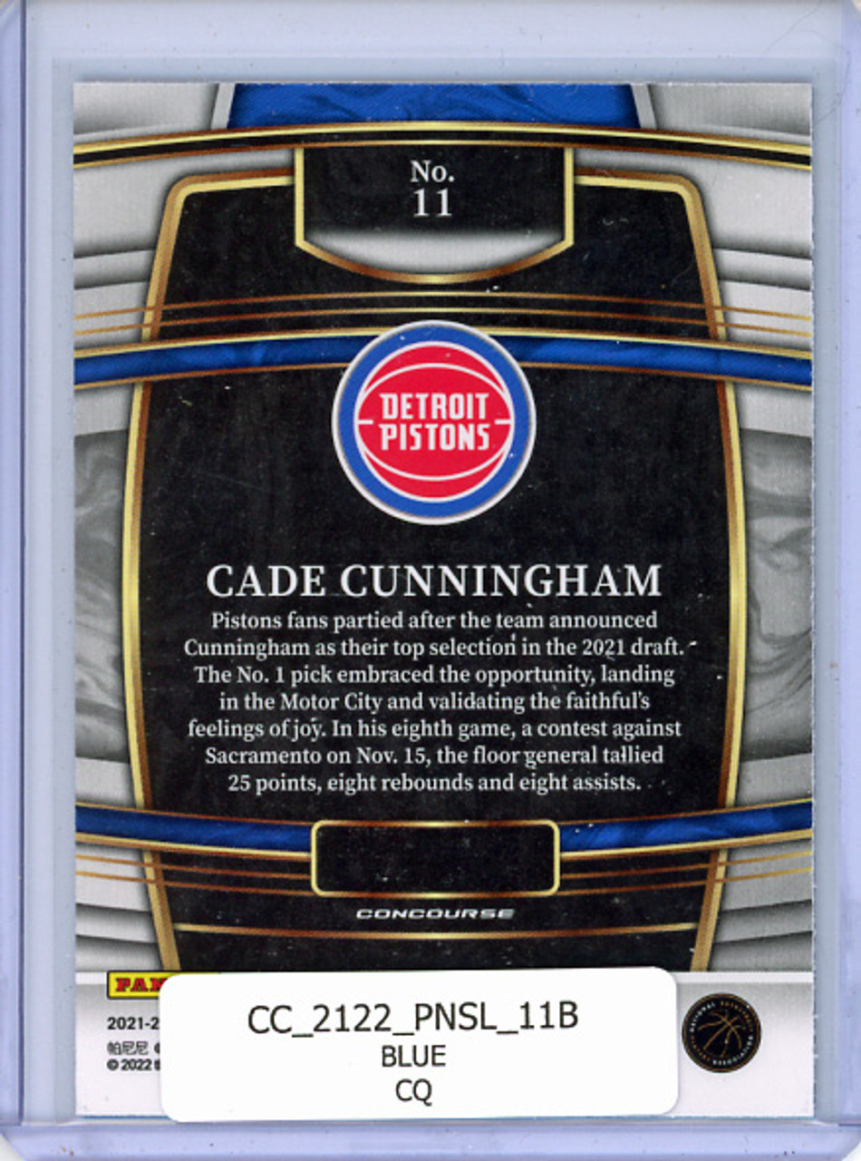 Cade Cunningham 2021-22 Select #11 Concourse Blue (CQ)
