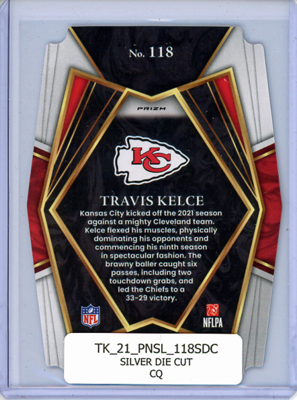 Travis Kelce 2021 Select #118 Premier Level Silver Die Cut (CQ)