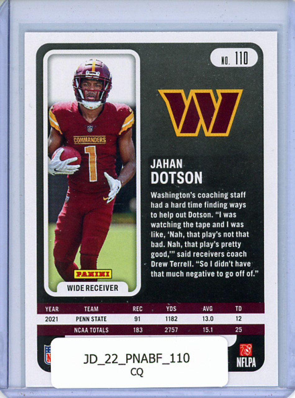 Jahan Dotson 2022 Absolute #110 (CQ)