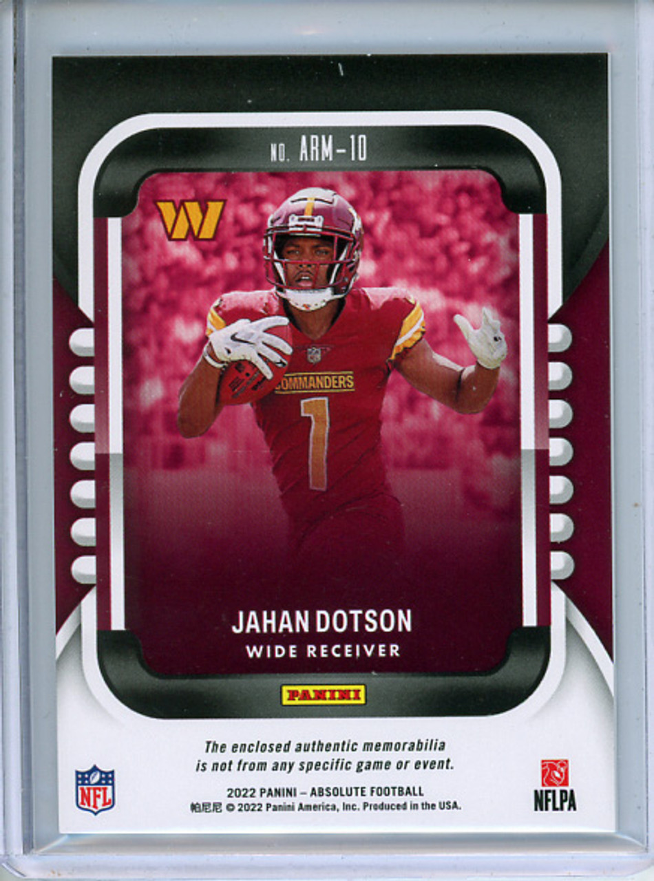 Jahan Dotson 2022 Absolute, Absolute Rookie Materials #ARM-10 (1) (CQ)