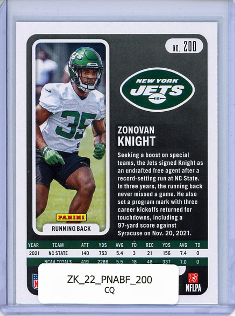 Zonovan Knight 2022 Absolute #200 (CQ)