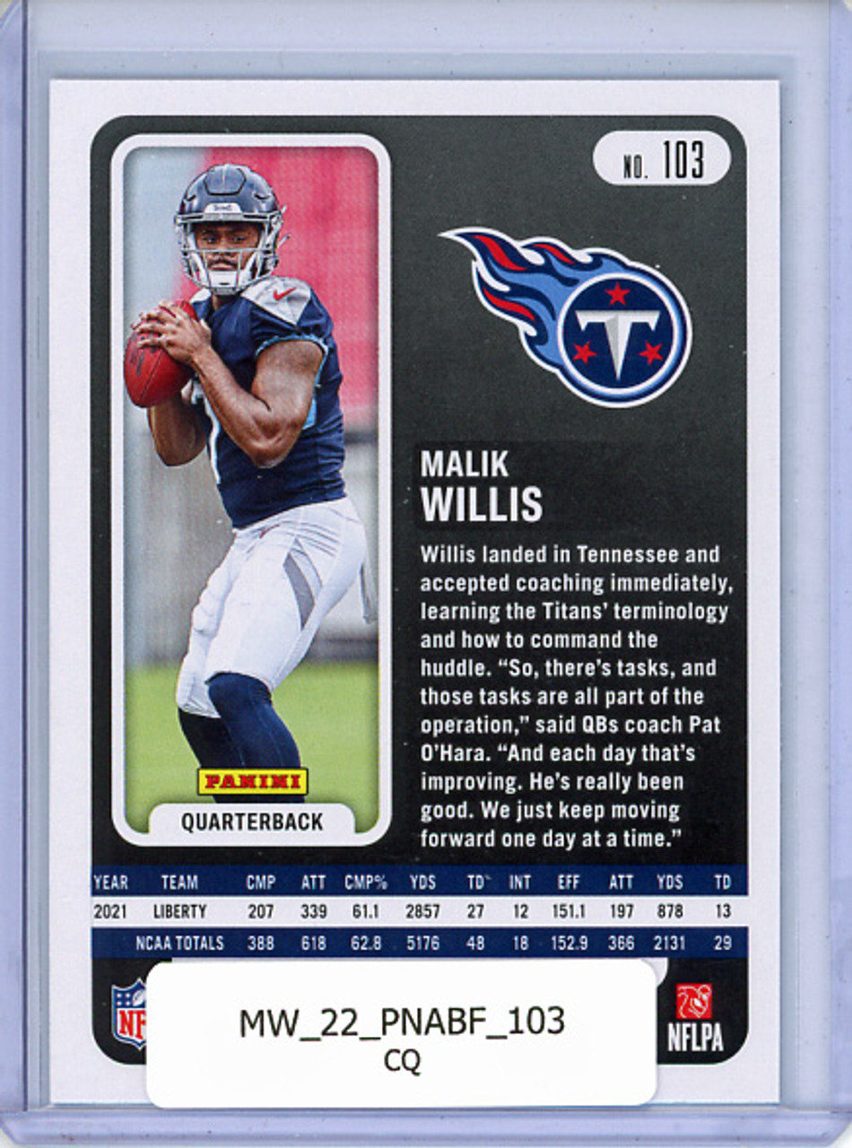 Malik Willis 2022 Absolute #103 (CQ)