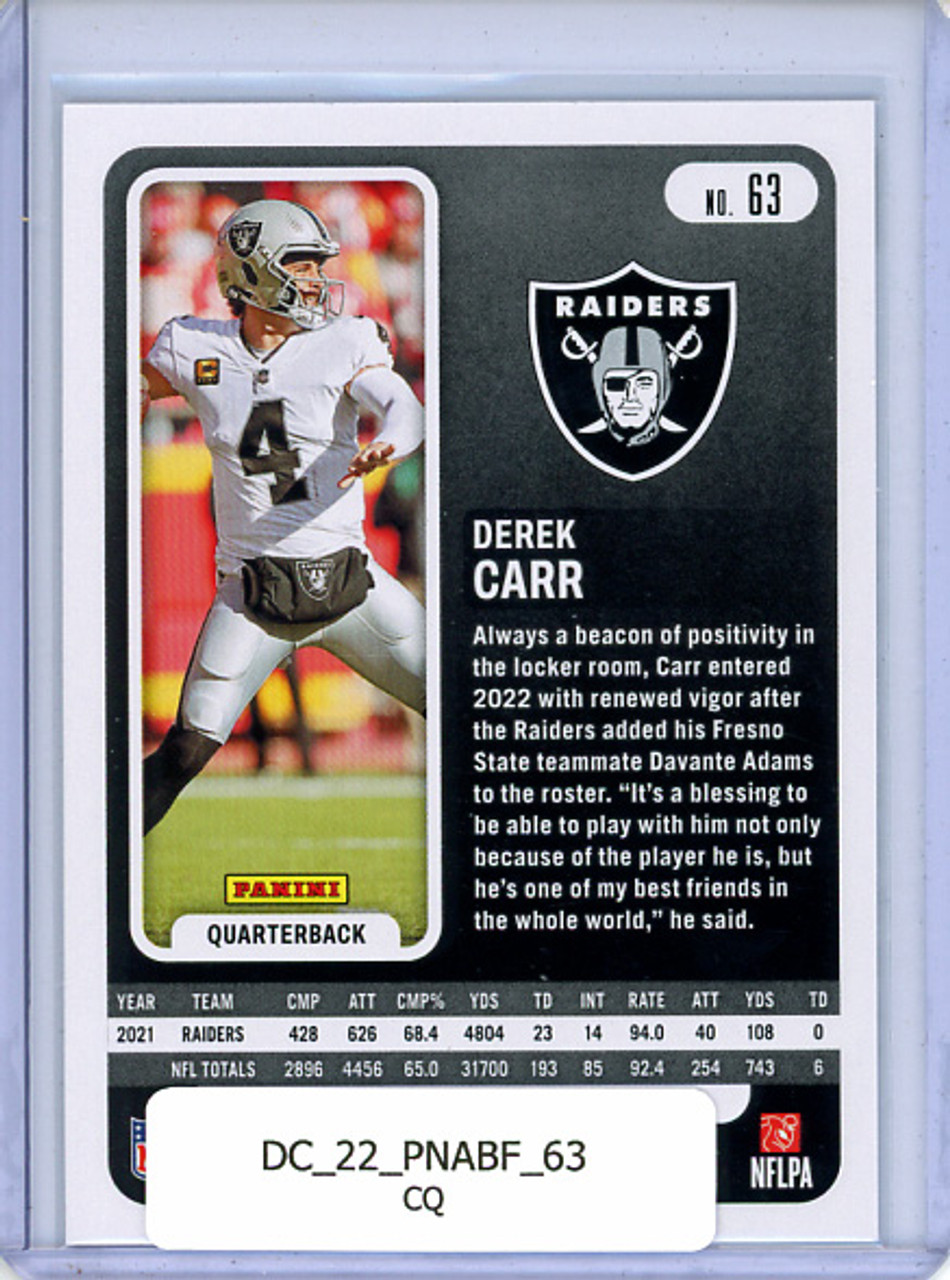 Derek Carr 2022 Absolute #63 (CQ)