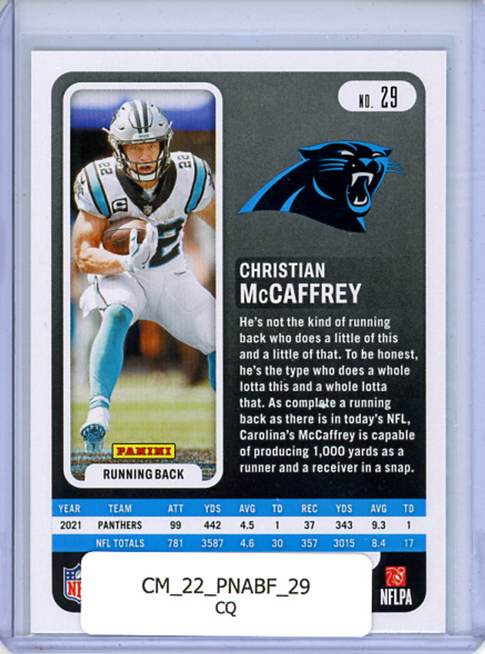 Christian McCaffrey 2022 Absolute #29 (CQ)