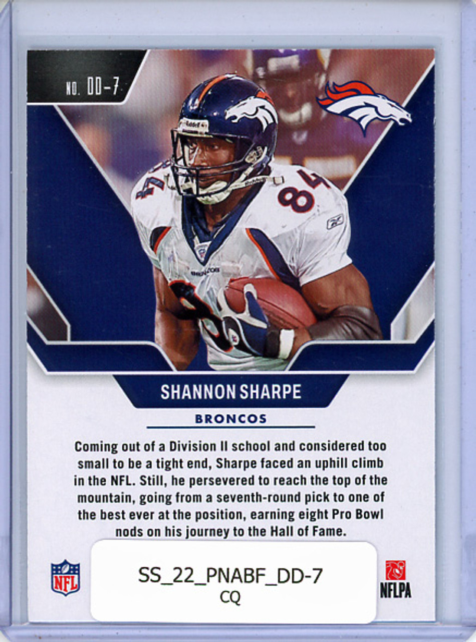 Shannon Sharpe 2022 Absolute, Draft Diamonds #DD-7 (CQ)