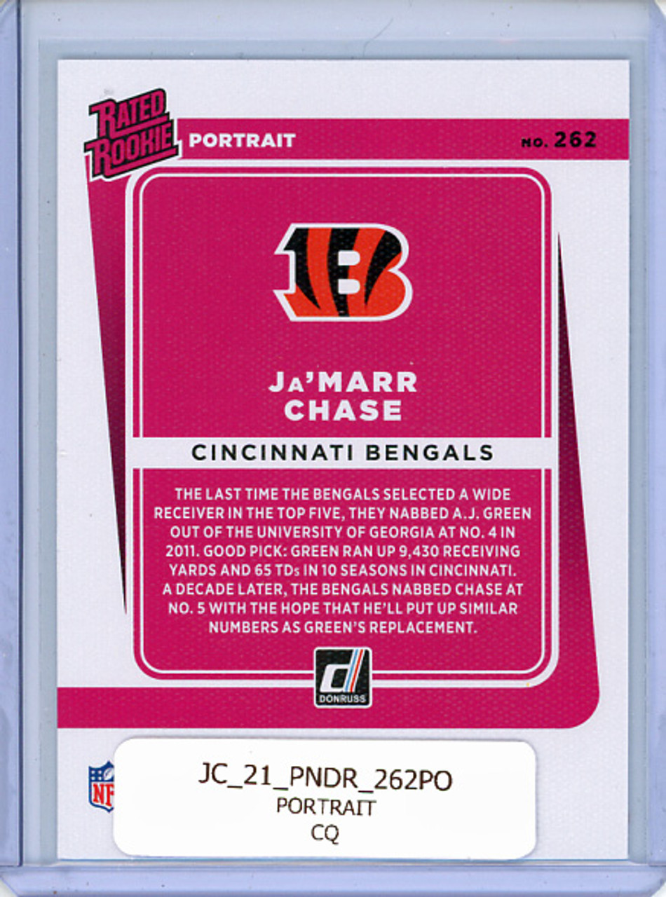 Ja'Marr Chase 2021 Donruss #262 Portraits (CQ)