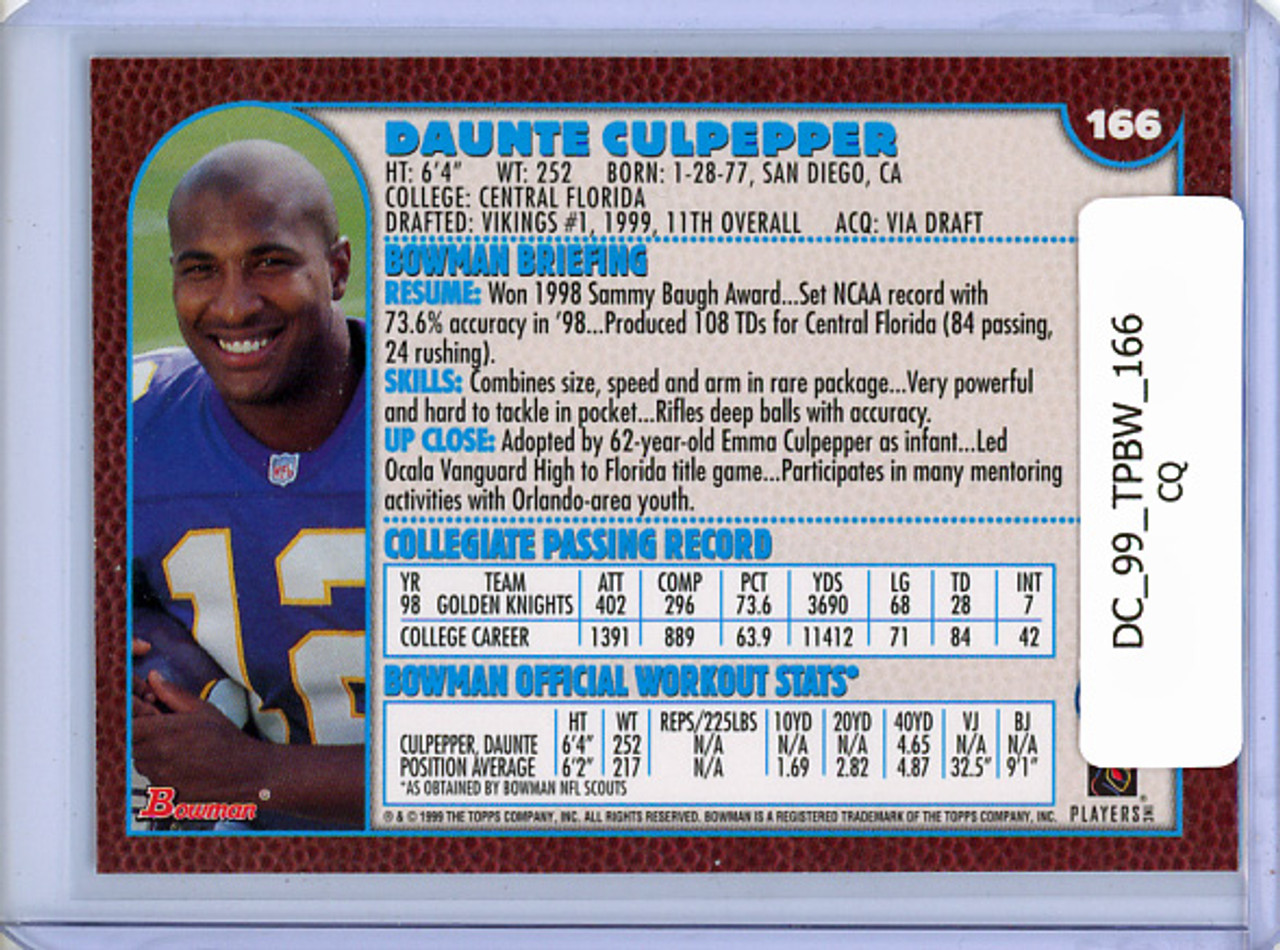 Daunte Culpepper 1999 Bowman #166 (CQ)