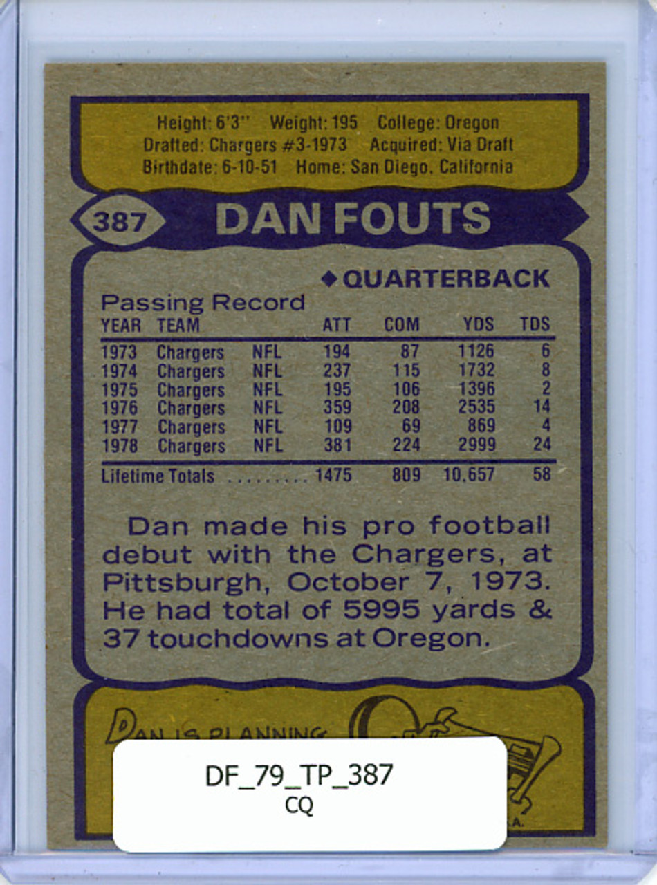 Dan Fouts 1979 Topps #387 (CQ)