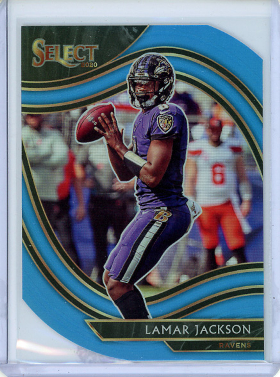 Lamar Jackson 2020 Select #303 Field Level Light Blue Die Cut (CQ)