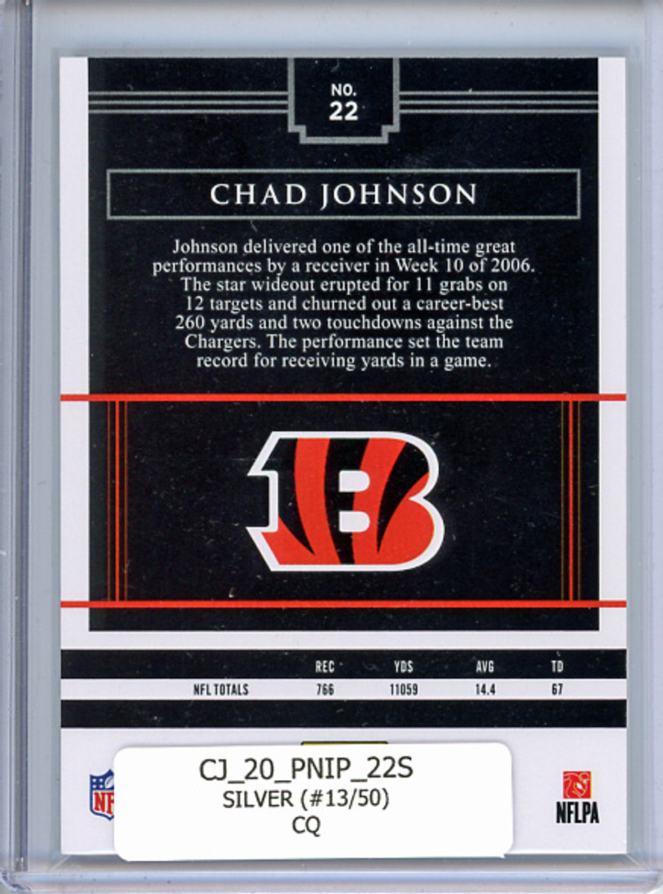 Chad Johnson 2020 Impeccable #22 Silver (#13/50) (CQ)