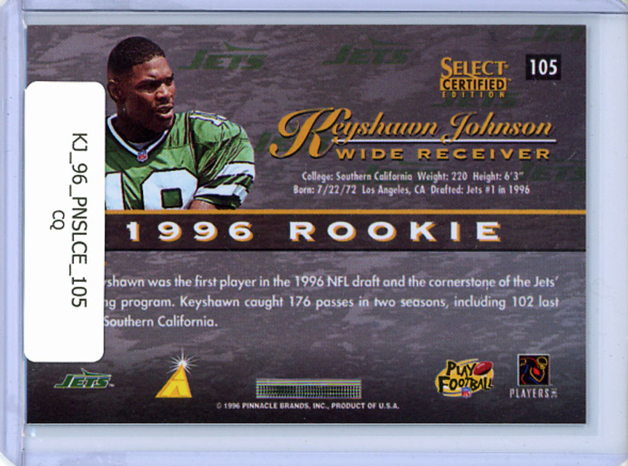 Keyshawn Johnson 1996 Select Certified #105 (CQ)