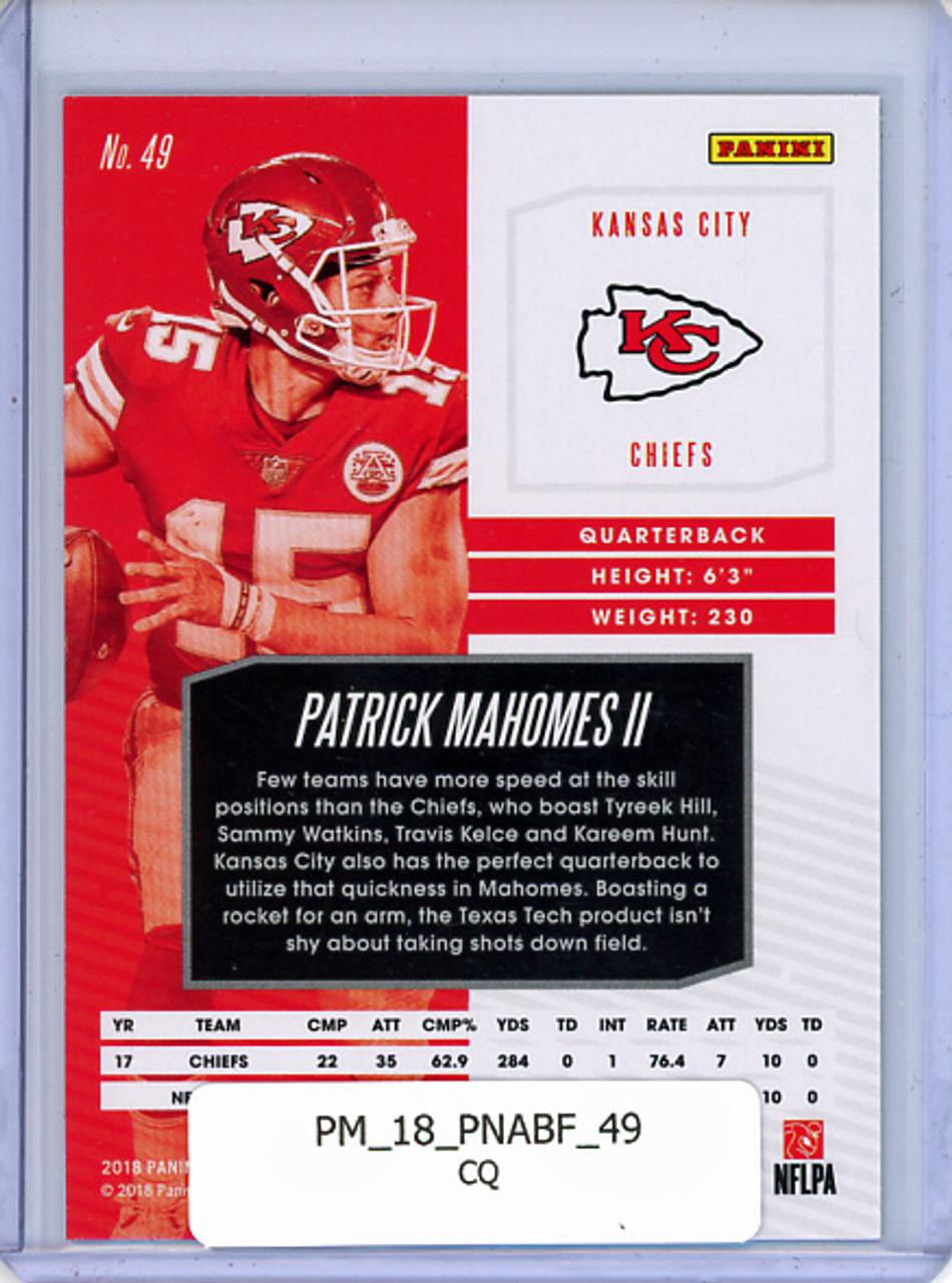 Patrick Mahomes II 2018 Absolute #49 (CQ)