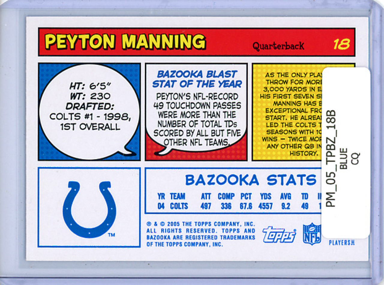 Peyton Manning 2005 Bazooka #18 Blue (CQ)