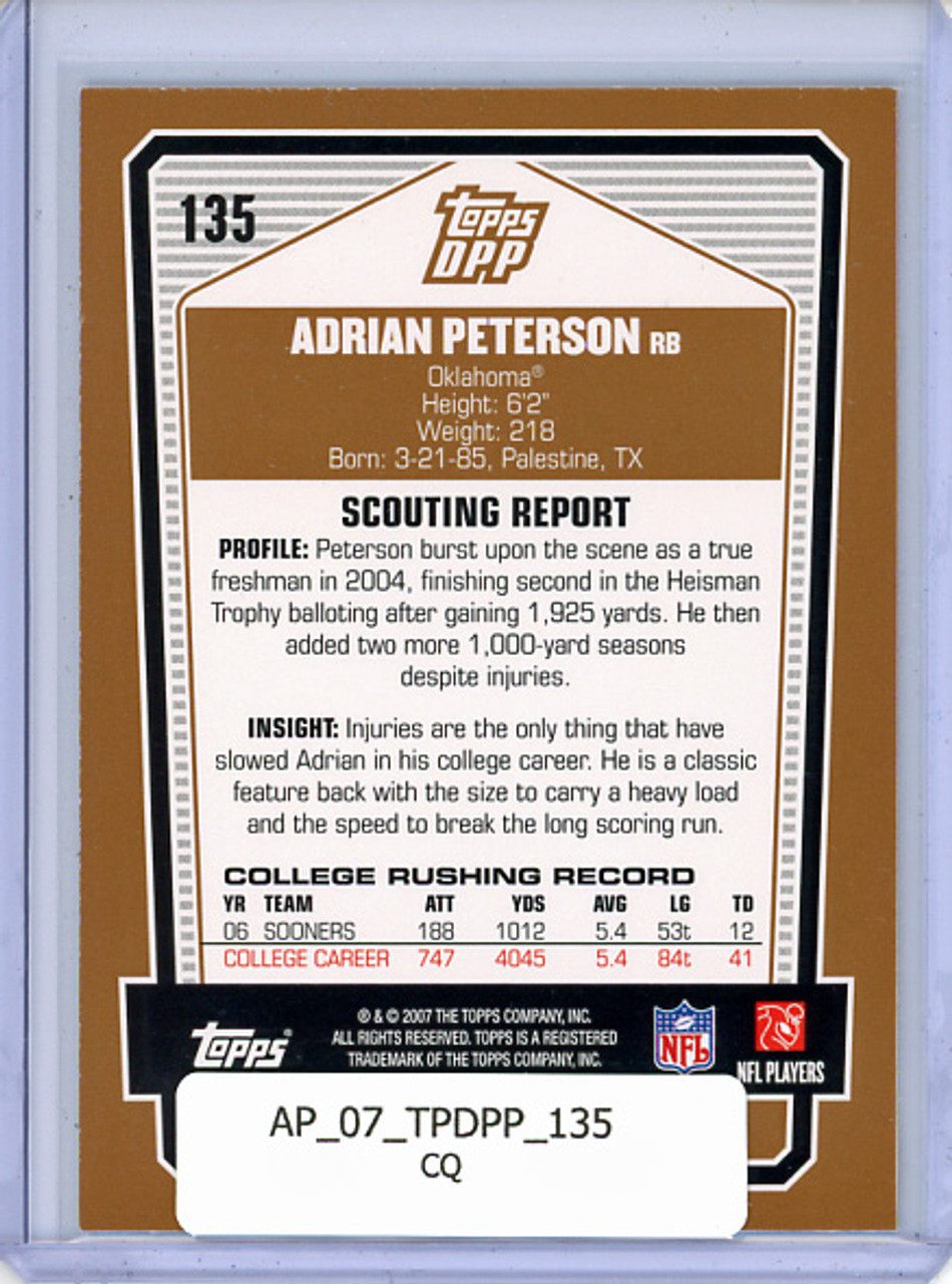 Adrian Peterson 2007 Draft Picks & Prospects #135 (CQ)