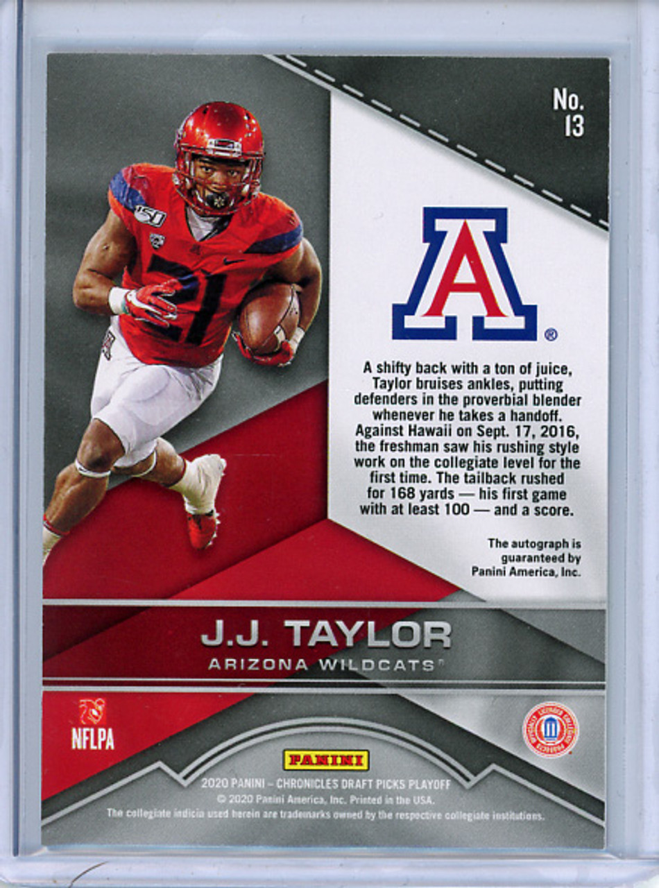 J.J. Taylor 2020 Chronicles Draft Picks, Playoff Signatures #13 Red Zone (1) (CQ)