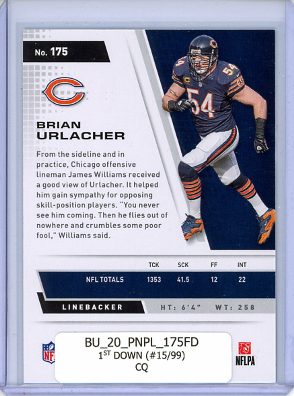 Brian Urlacher 2020 Playoff #175 1st Down (#15/99) (CQ)