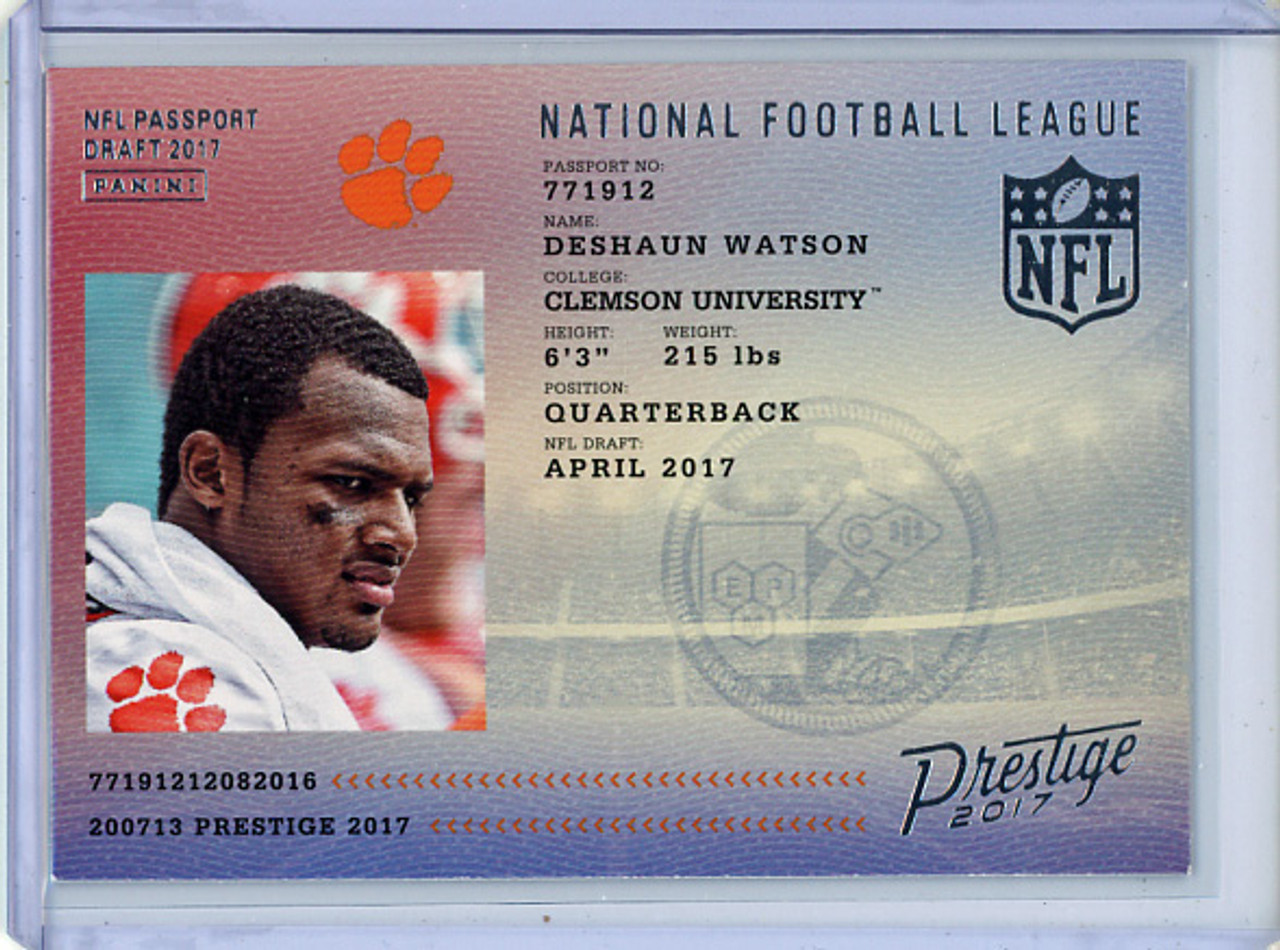 Deshaun Watson 2017 Prestige, NFL Passport #16 (CQ)