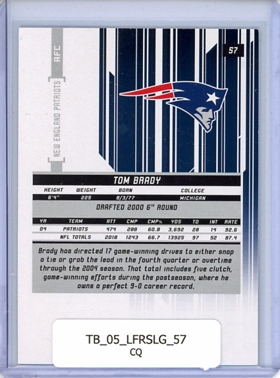 Tom Brady 2005 Leaf Rookies & Stars Longevity #57 (CQ)