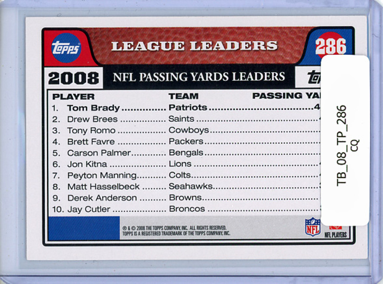 Tom Brady 2008 Topps #286 League Leaders (CQ)