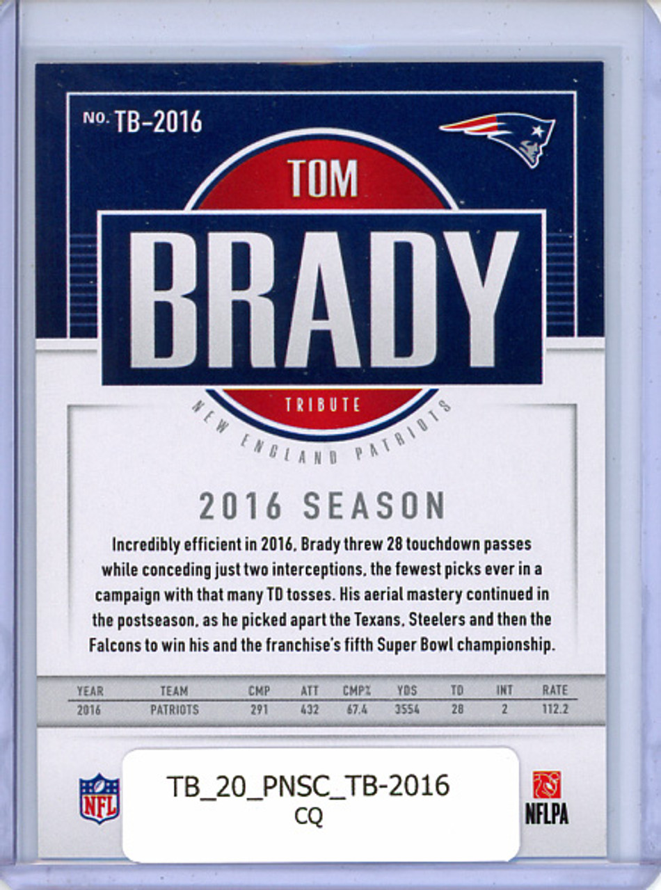 Tom Brady 2020 Score, Tom Brady Tribute #TB-2016 (CQ)