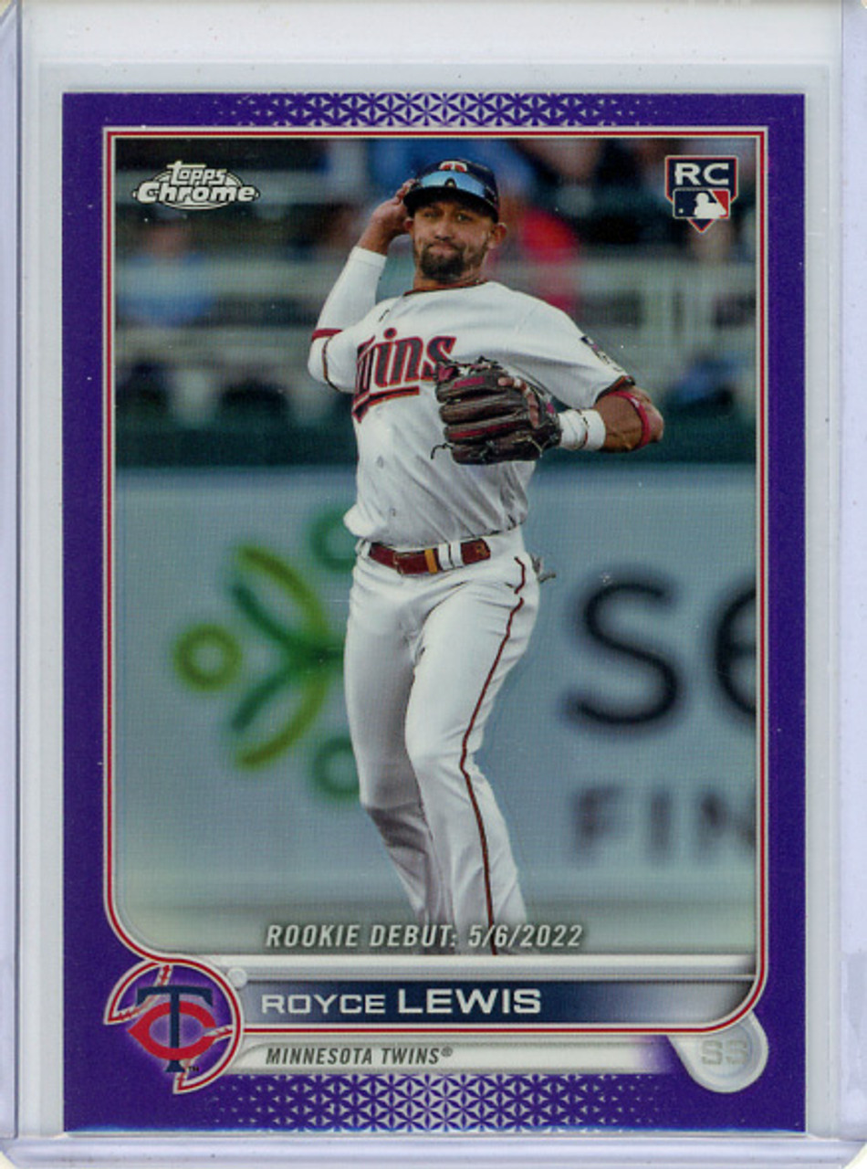 Royce Lewis 2022 Topps Chrome Update #USC79 Rookie Debut Purple Refractors (CQ)