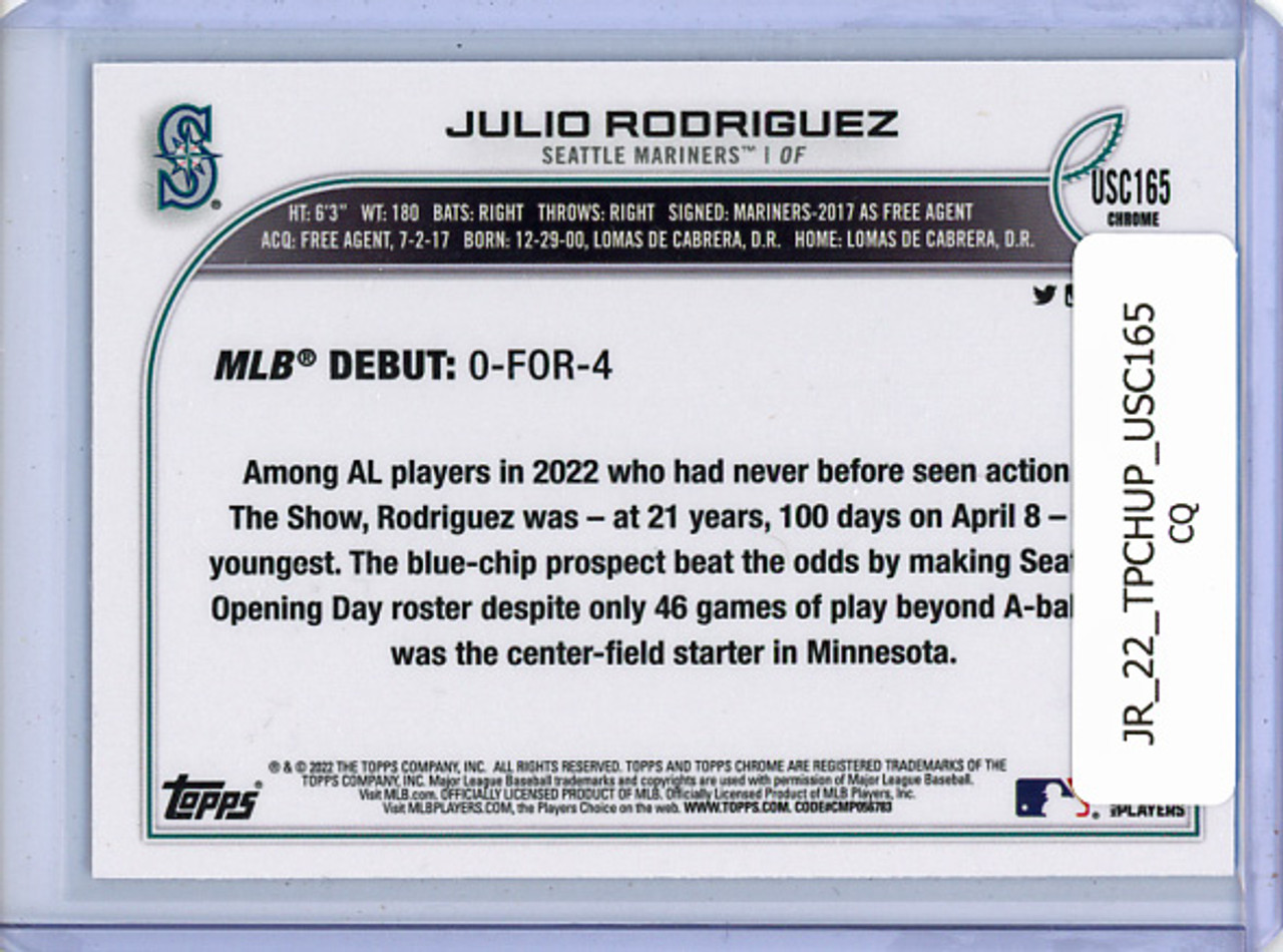 Julio Rodriguez 2022 Topps Chrome Update #USC165 Rookie Debut (CQ)