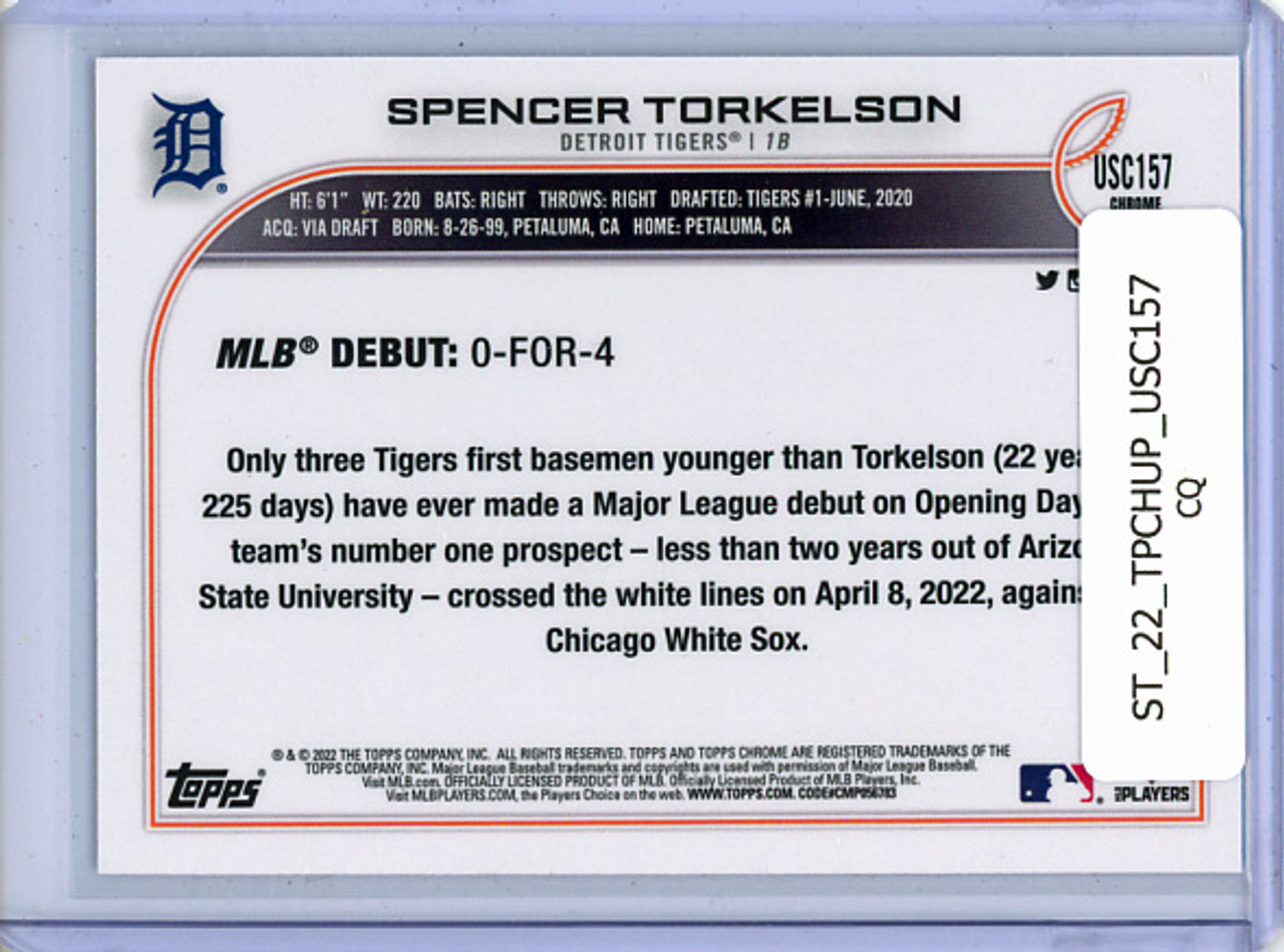 Spencer Torkelson 2022 Topps Chrome Update #USC157 Rookie Debut (CQ)