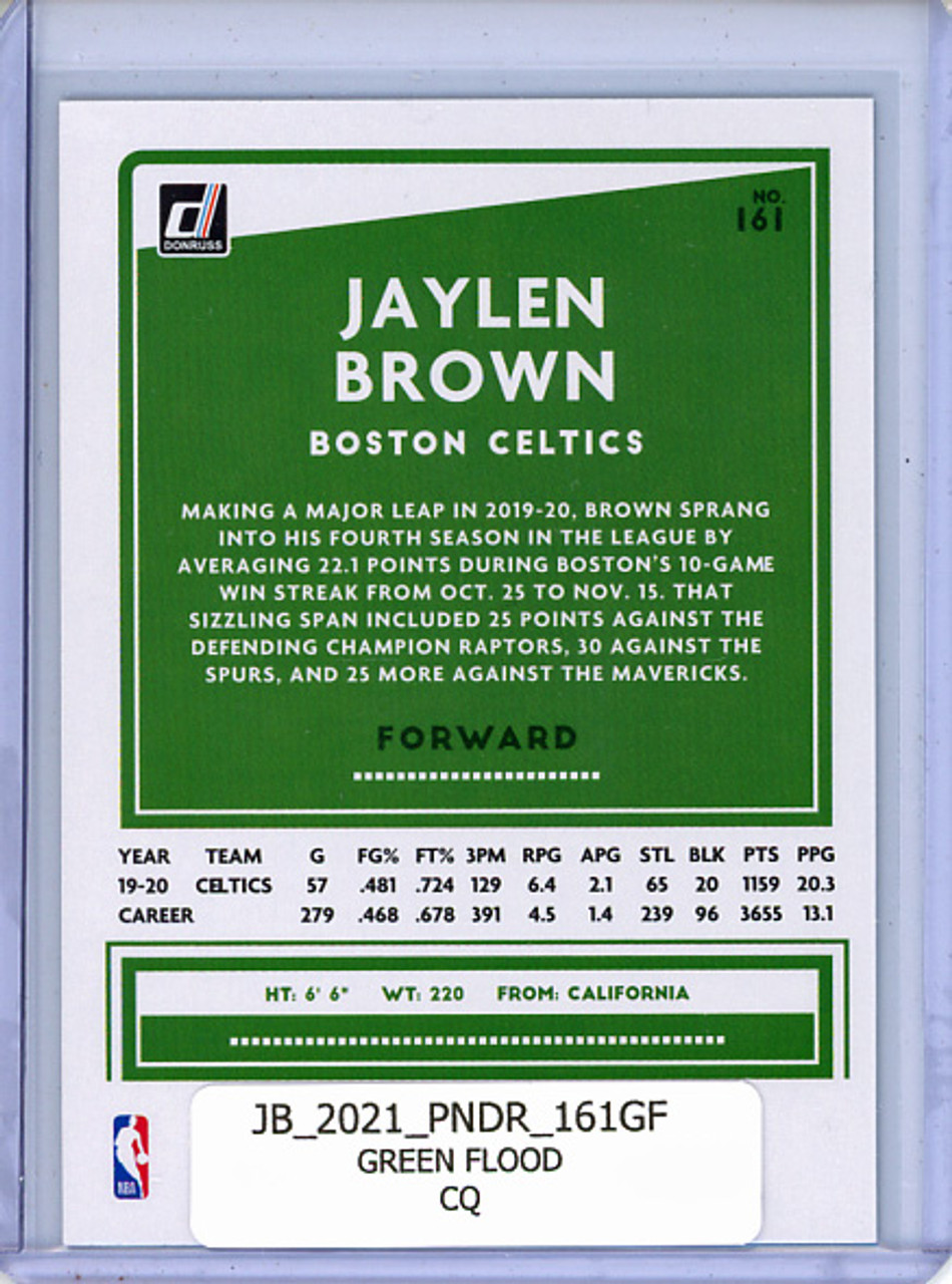 Jaylen Brown 2020-21 Donruss #161 Green Flood (CQ)