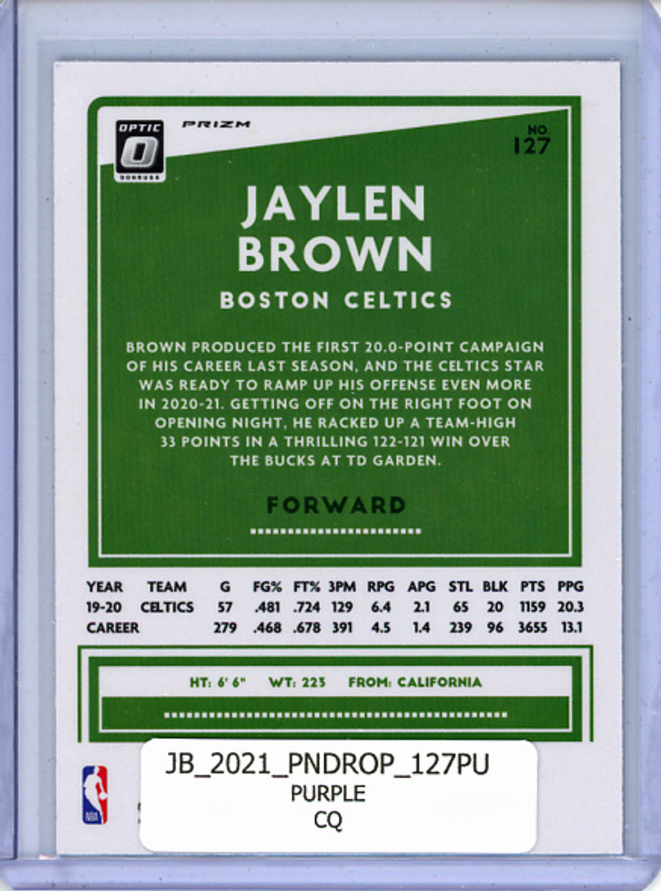 Jaylen Brown 2020-21 Donruss Optic #127 Purple (CQ)