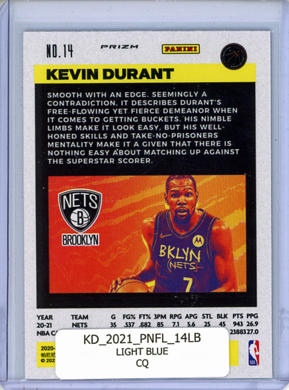 Kevin Durant 2020-21 Flux #14 Light Blue (CQ)