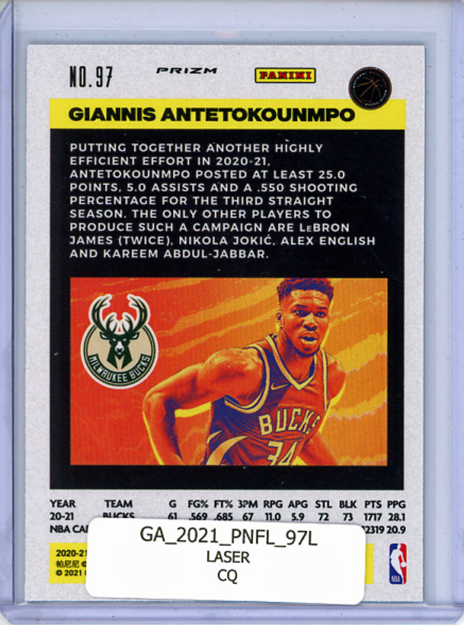 Giannis Antetokounmpo 2020-21 Flux #97 Laser (CQ)