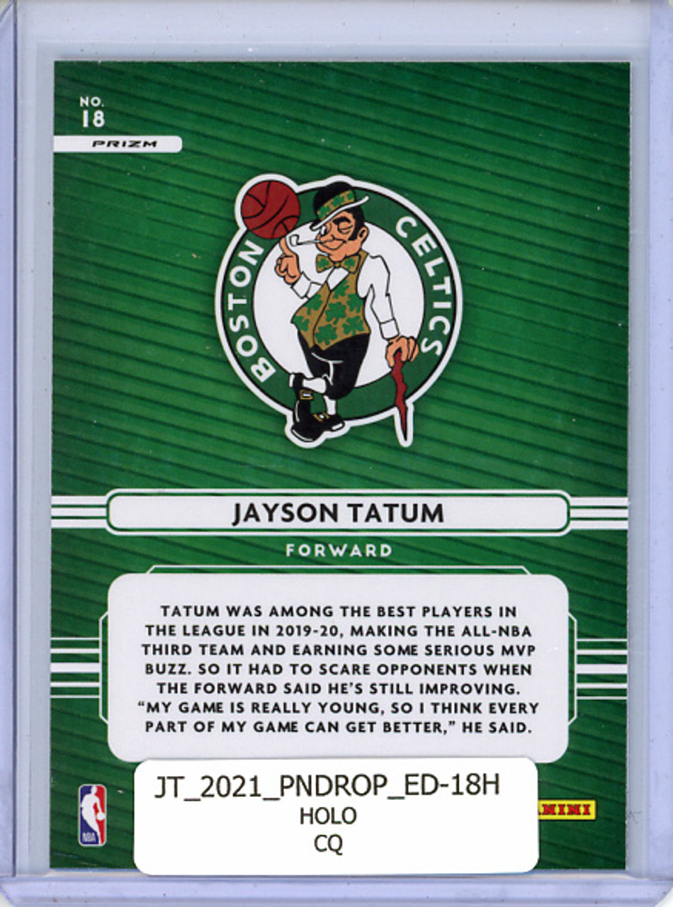 Jayson Tatum 2020-21 Donruss Optic, Elite Dominators #18 Holo (CQ)