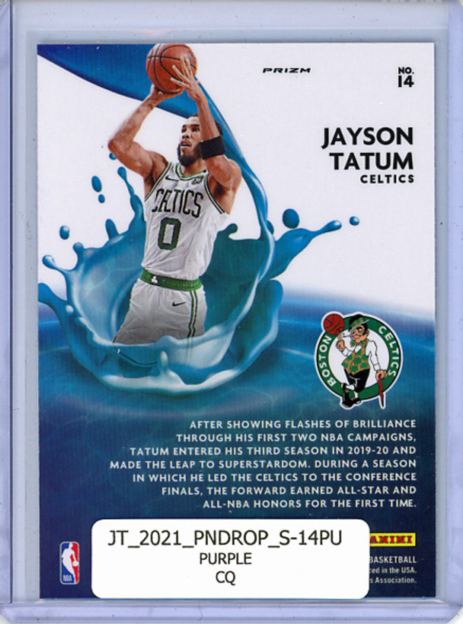 Jayson Tatum 2020-21 Donruss Optic, Splash #14 Purple (CQ)