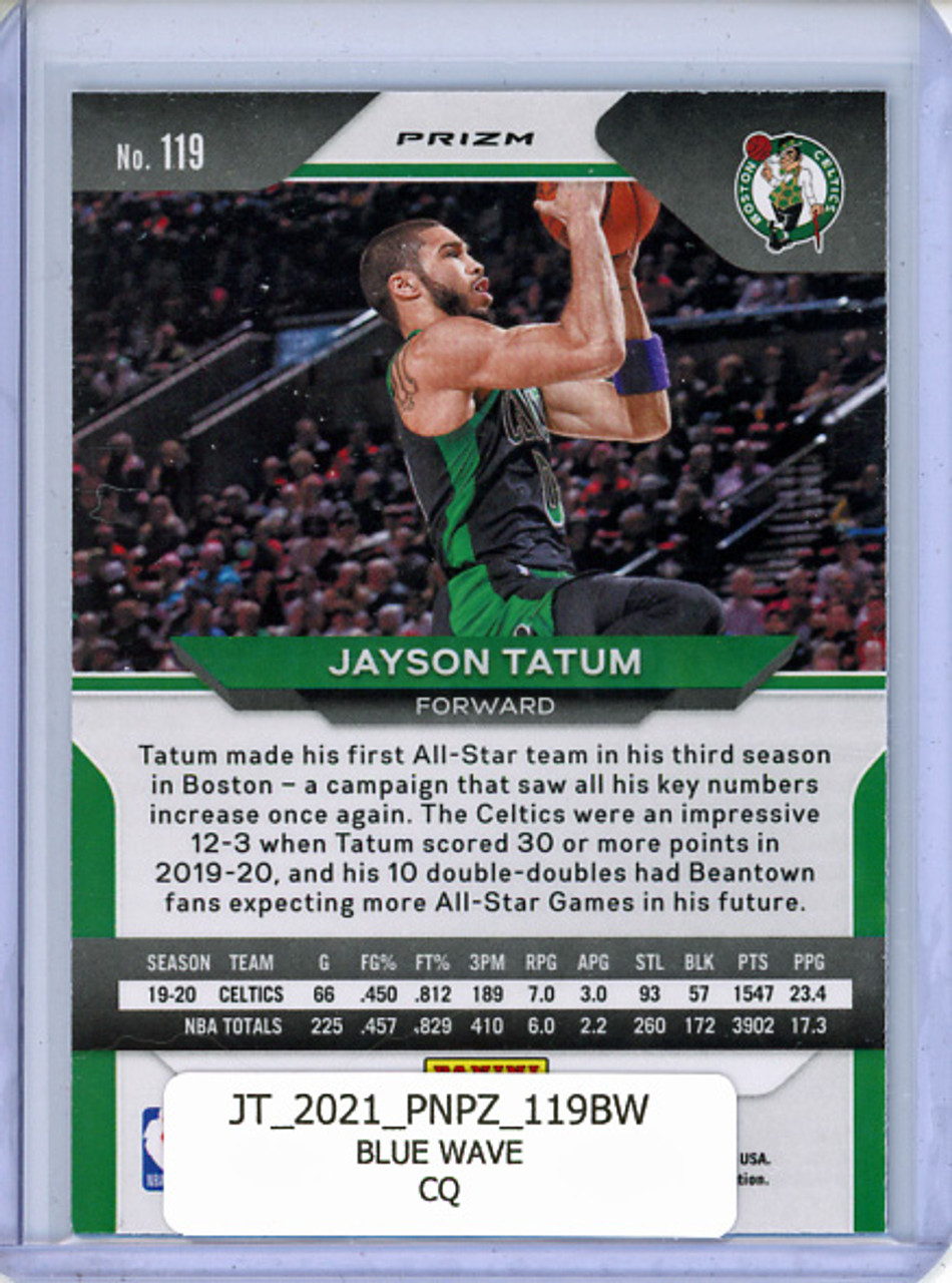 Jayson Tatum 2020-21 Prizm #119 Blue Wave (CQ)