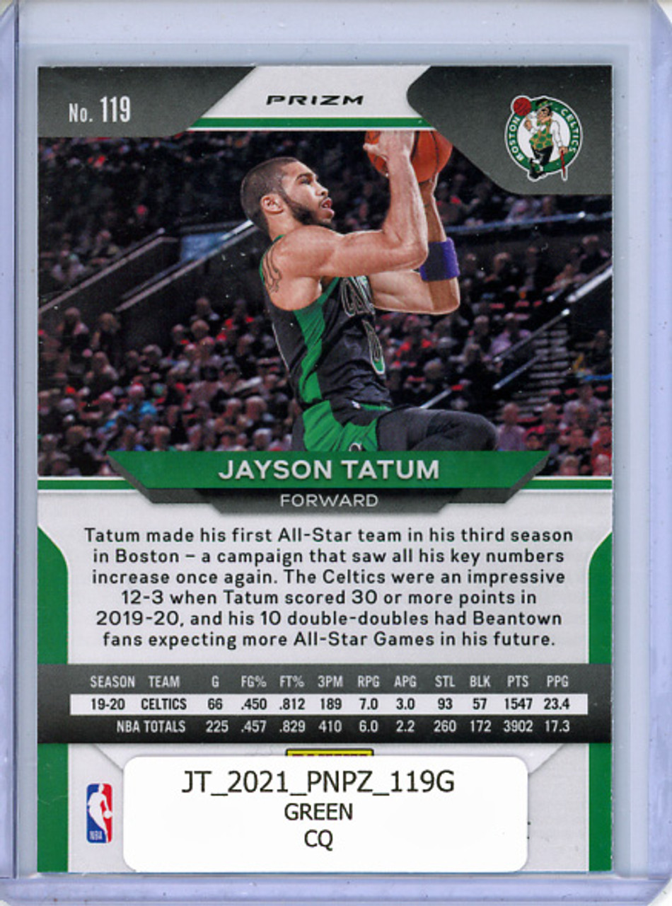 Jayson Tatum 2020-21 Prizm #119 Green (CQ)
