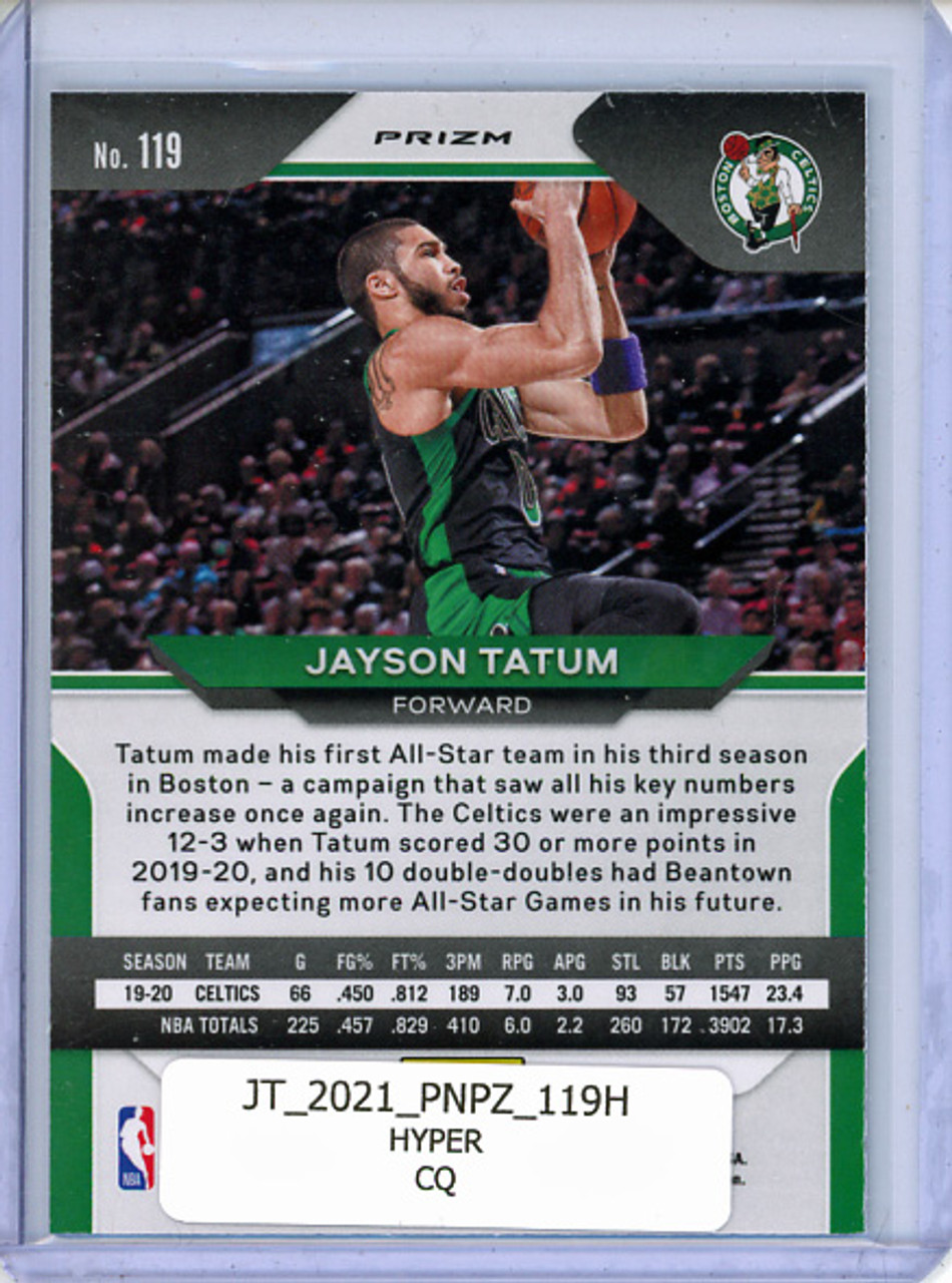 Jayson Tatum 2020-21 Prizm #119 Hyper (CQ)