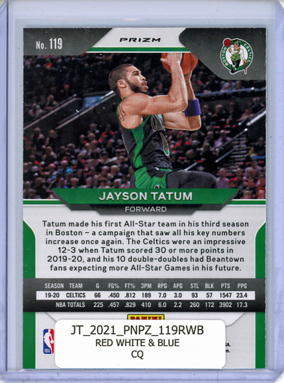 Jayson Tatum 2020-21 Prizm #119 Red White & Blue (CQ)
