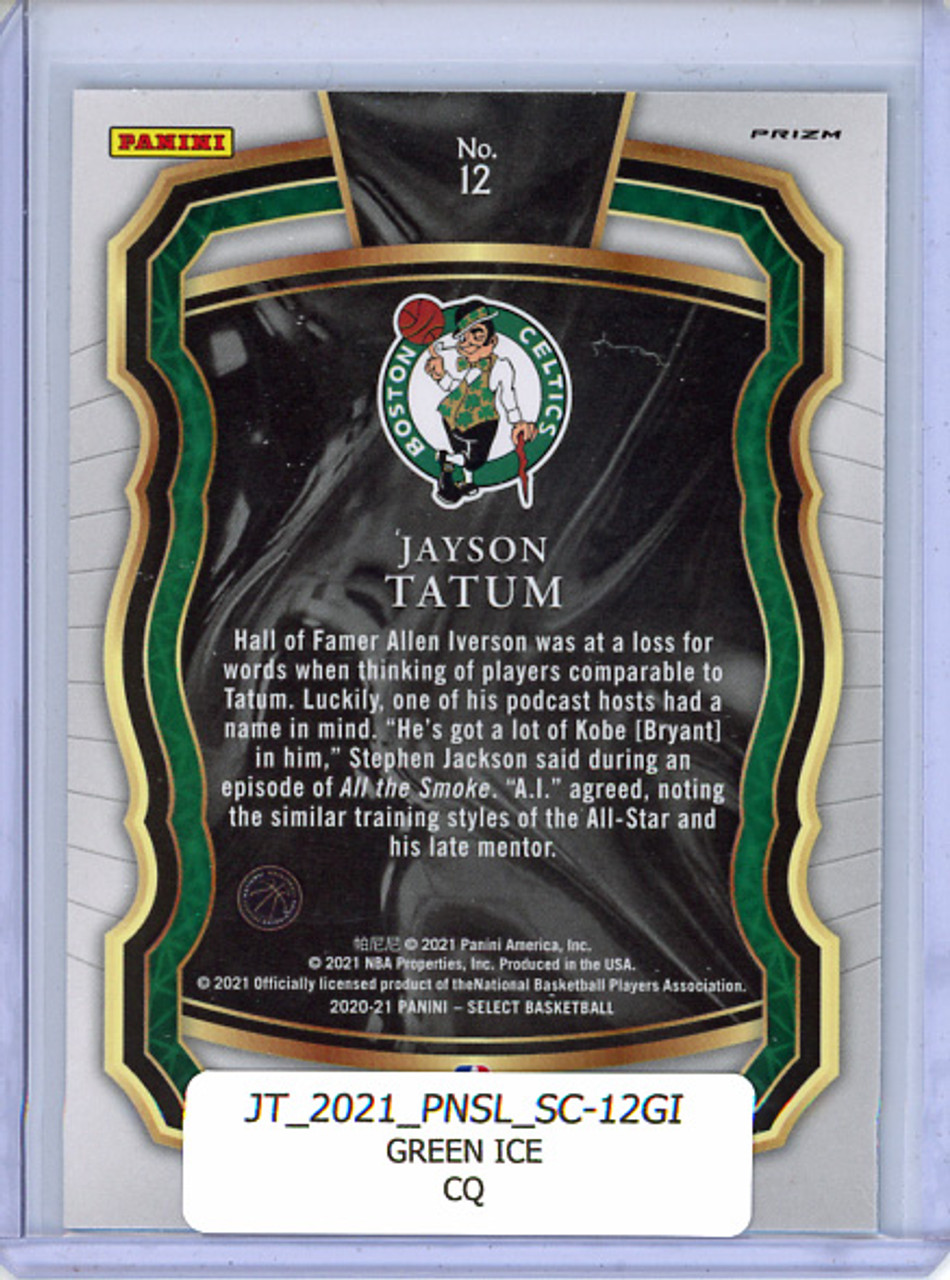 Jayson Tatum 2020-21 Select, Select Company #12 Green Ice (CQ)