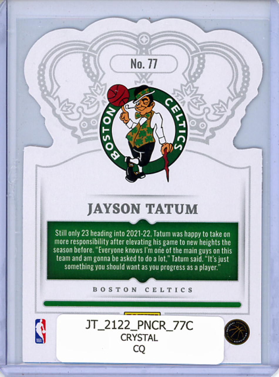 Jayson Tatum 2021-22 Crown Royale #77 Crystal (CQ)