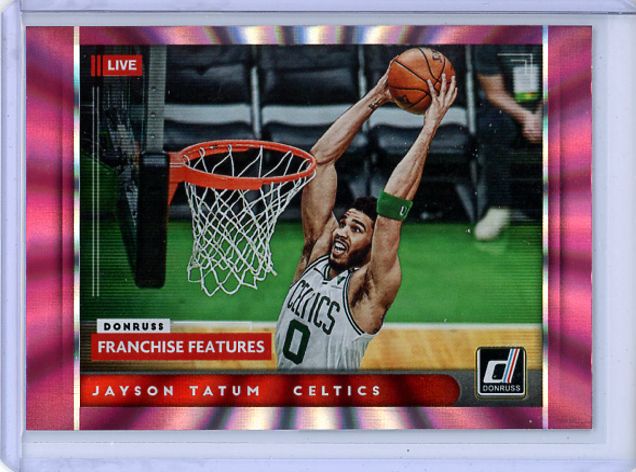 Jayson Tatum 2021-22 Donruss, Franchise Features #11 Holo Pink Laser (CQ)