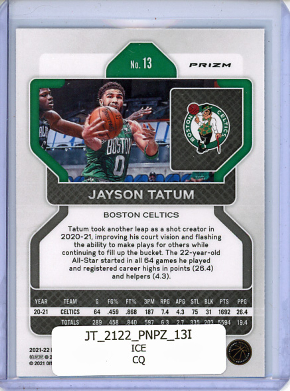 Jayson Tatum 2021-22 Prizm #13 Ice (CQ)